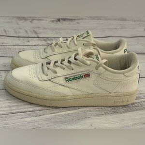 Reebok Club C Women’s Size 4 Chalk & Glen Green Sneakers Athletic Shoes